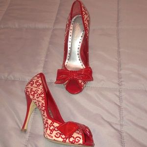 Authentic BCBG Logo Red Heels